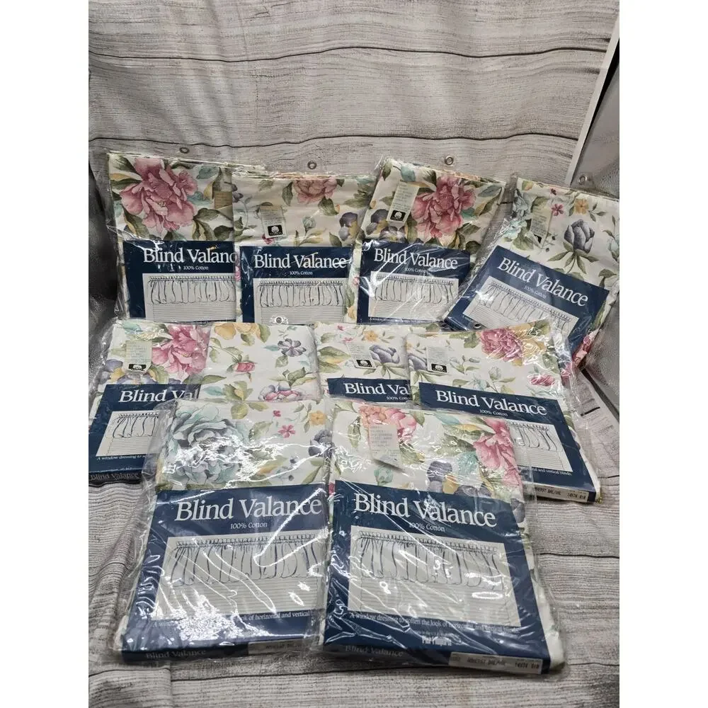 Pier 1 Amherst Blind Valance 14 X 74 #7552. 10 Total. Floral. Cottage.
